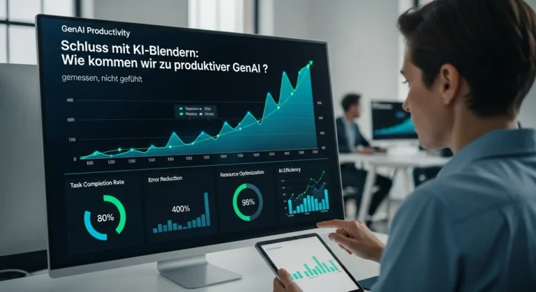 Schluss mit KI-Blendern: So wird GenAI endlich produktiv – gemessen, nicht gefühlt 12 KI Produktivität GenAI - Featured Image