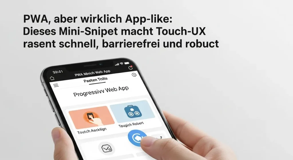 PWA, aber wirklich App-like: Dieses Mini‑Snippet macht Touch‑UX rasent schnell, barrierefrei und robust 2 pwa app like script.585Z