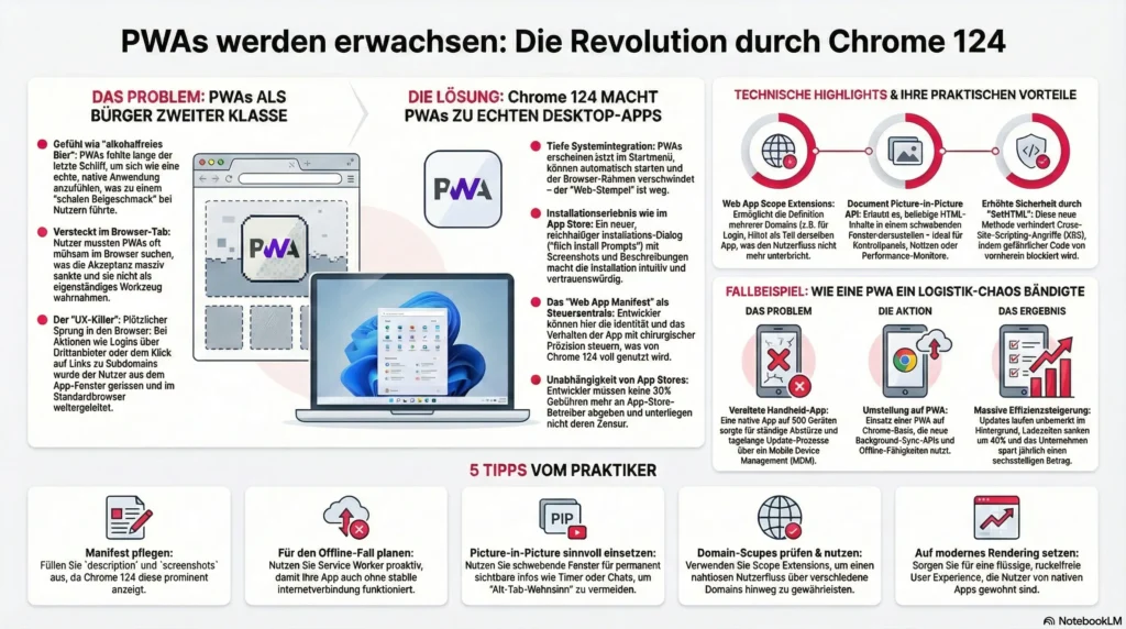 Die Revolution der Desktop-Experience: Warum Chrome 124 PWAs endlich erwachsen macht 5 chrome 124 pwa