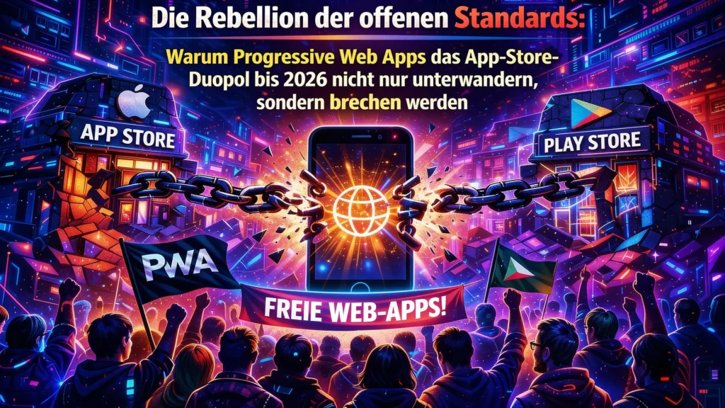 Die Rebellion der offenen Standards: Warum Progressive Web Apps das App-Store-Duopol bis 2026 nicht nur unterwandern, sondern brechen werden 3 pwa rebellion app stores v23