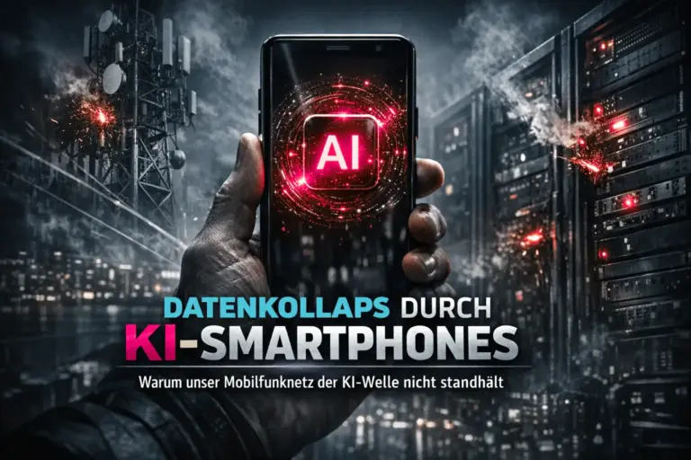 Datenkollaps durch KI-Smartphones: Warum unser Mobilfunknetz der KI-Welle nicht standhält 9 KI Smartphones Mobilfunknetz fi2