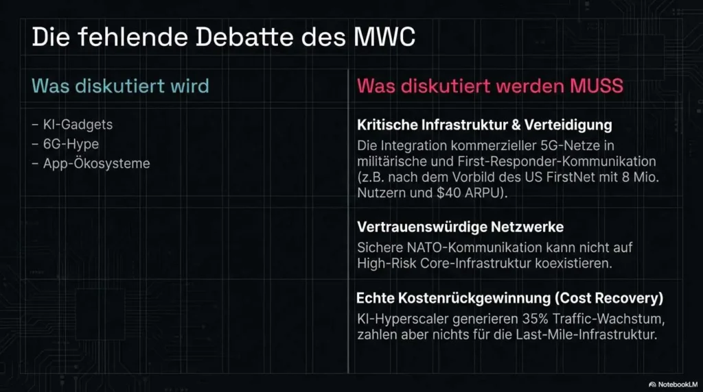 Der „Telecom Derangement“ Schock: Warum die Glitzerwelt des MWC 2026 unsere größten Verwundbarkeiten verdeckt 25 MWC 2026 Telecom Derangement Shock 13