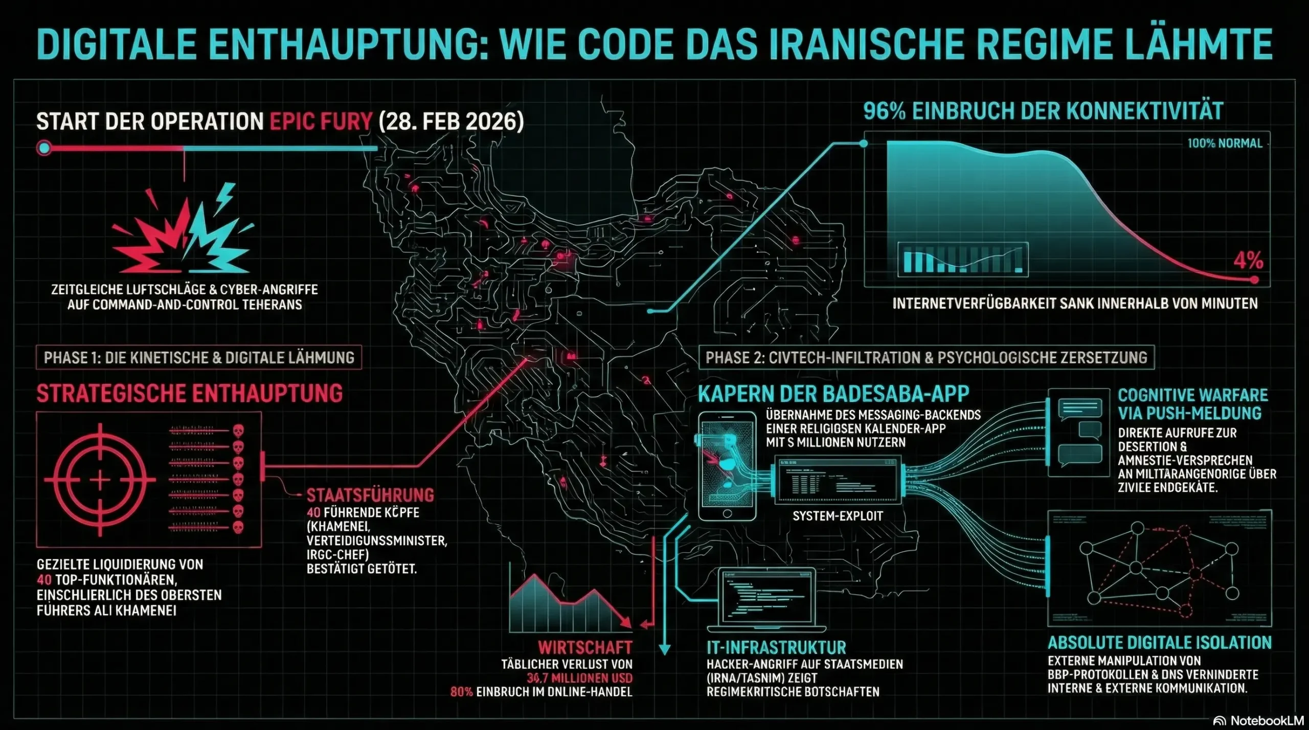 Angriff Iran mit Code und KI
